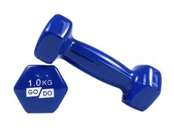 Гантель для фітнесу з вініловим покриттям 1 кг